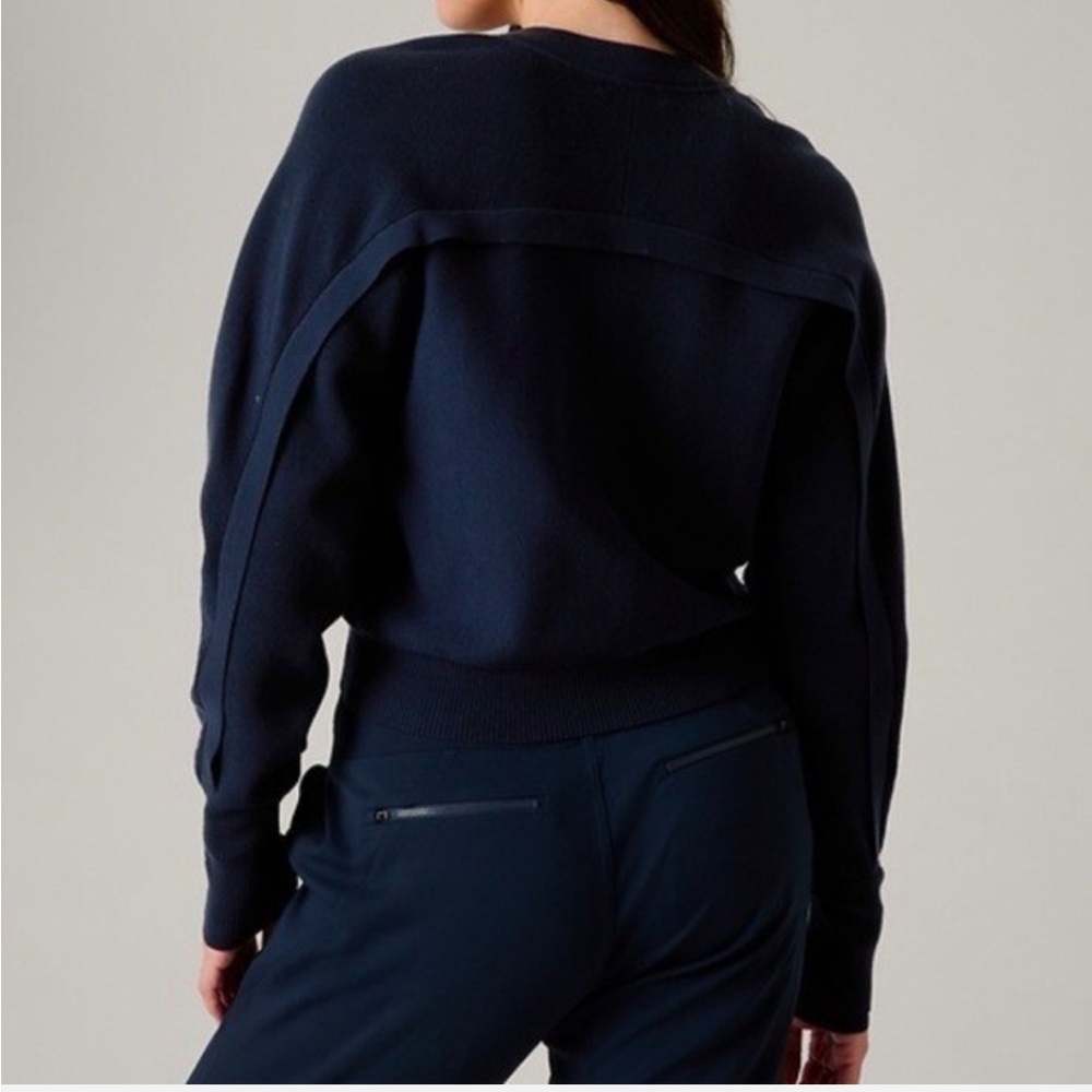 Athleta Advantage Sweater Navy Medium - Picture 3 of 15